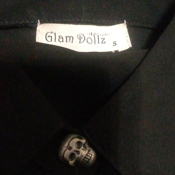 Sheer Skull Button Blouse - Picture 8 of 8